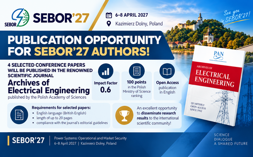 New publication opportunity for SEBOR’27 Authors – Archives of Electrical Engineering