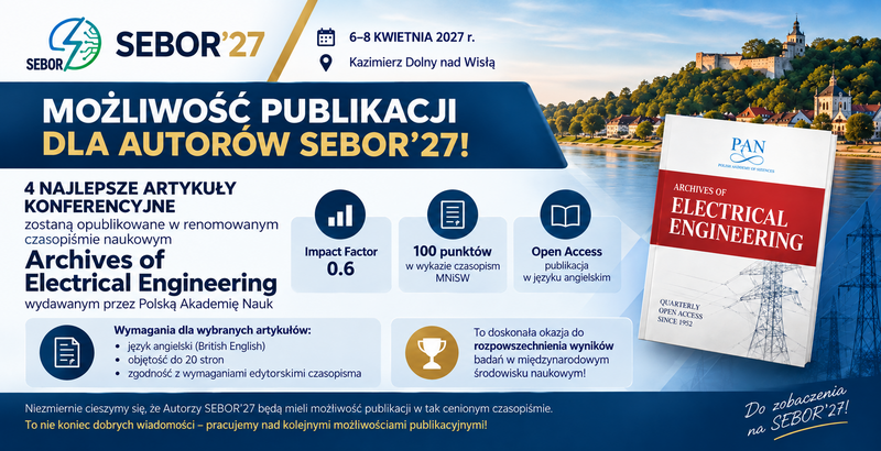 Nowa możliwość publikacyjna dla Autorów SEBOR’27 – Archives of Electrical Engineering