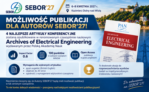 Nowa możliwość publikacyjna dla Autorów SEBOR’27 – Archives of Electrical Engineering
